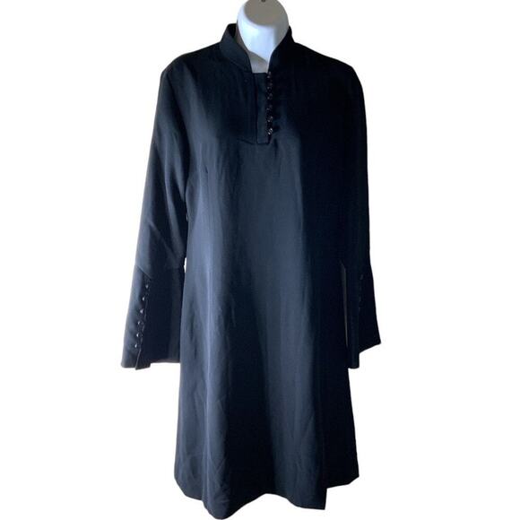 Vintage Tristan & Iseut Dress Women's Button Front Long Sleeve Size Medium - Picture 1 of 7